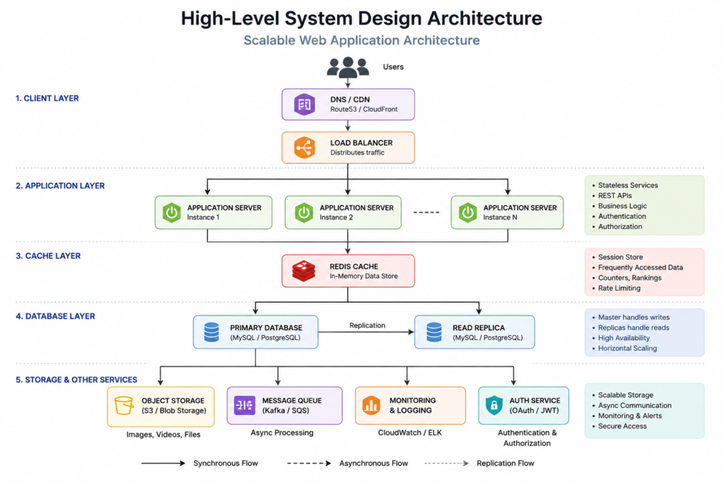 System Design Interview Questions Architecture Diagram